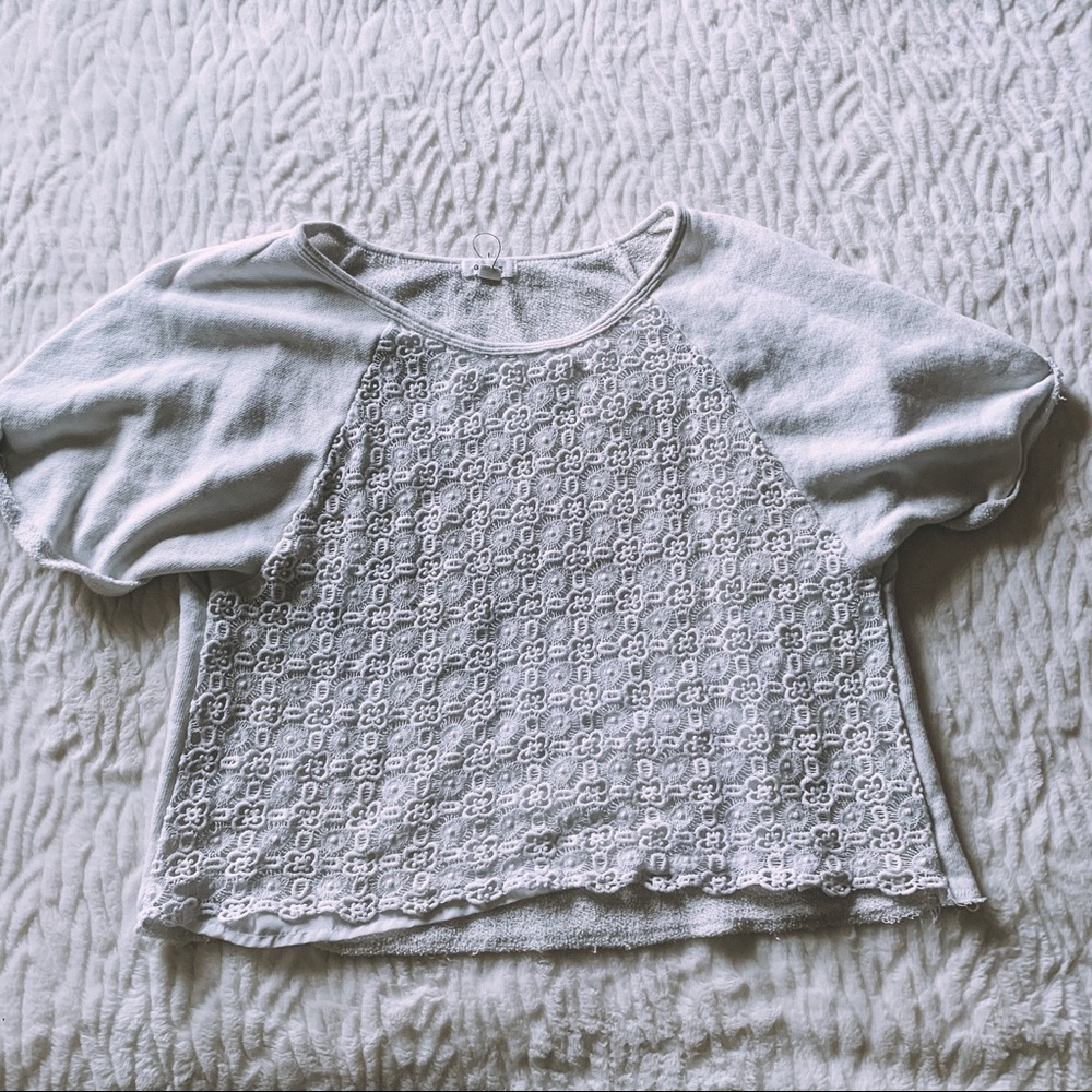 White Lace Crop Top